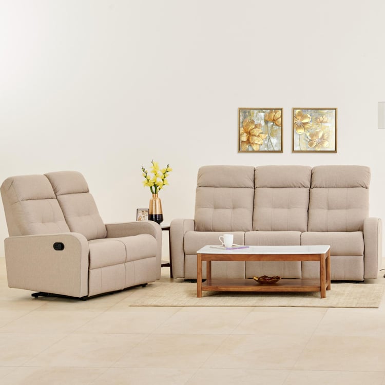 Helios Toledo Fabric 3+2 Seater Recliner Set - Beige