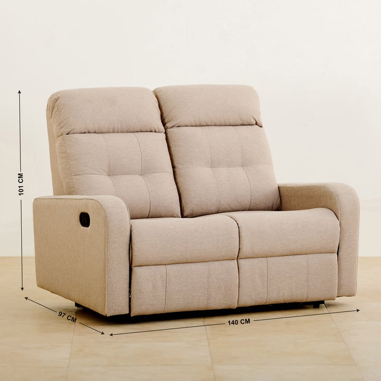 Helios Toledo Fabric 3+2 Seater Recliner Set - Beige