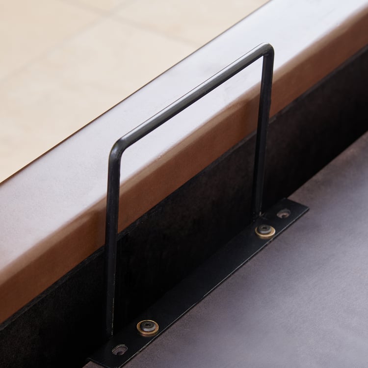 Denis Solid Wood King Bed - Brown