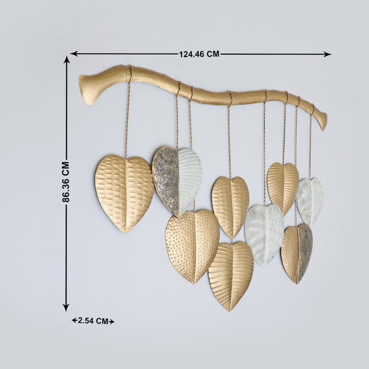 VEDAS Metal Betel Leaf Wall Art