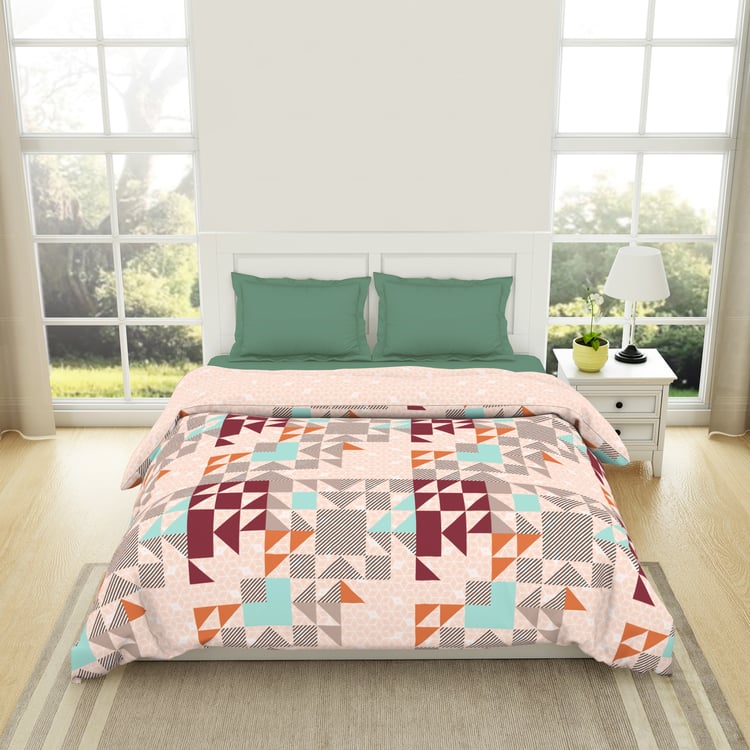 SPACES Cotton Geometric Print Reversible Double Dohar