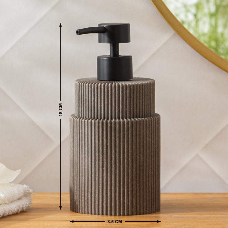 Senegal Urban Polyresin Ribbed Soap Dispenser - 400ml