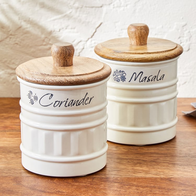 Mirage Monet Set of 2 Metal Canisters with Lid