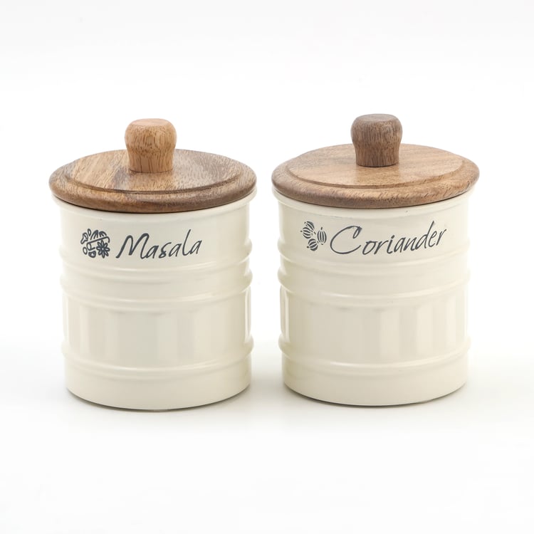 Mirage Monet Set of 2 Metal Canisters with Lid