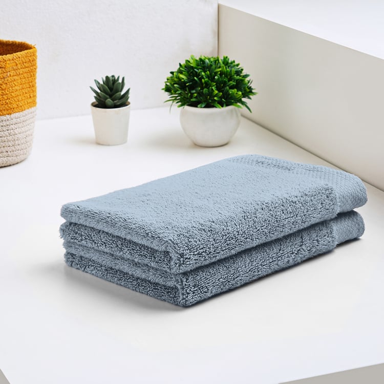 SPACES Luxury Set of 2 Egyptian Cotton Hand Towels - 60x40cm