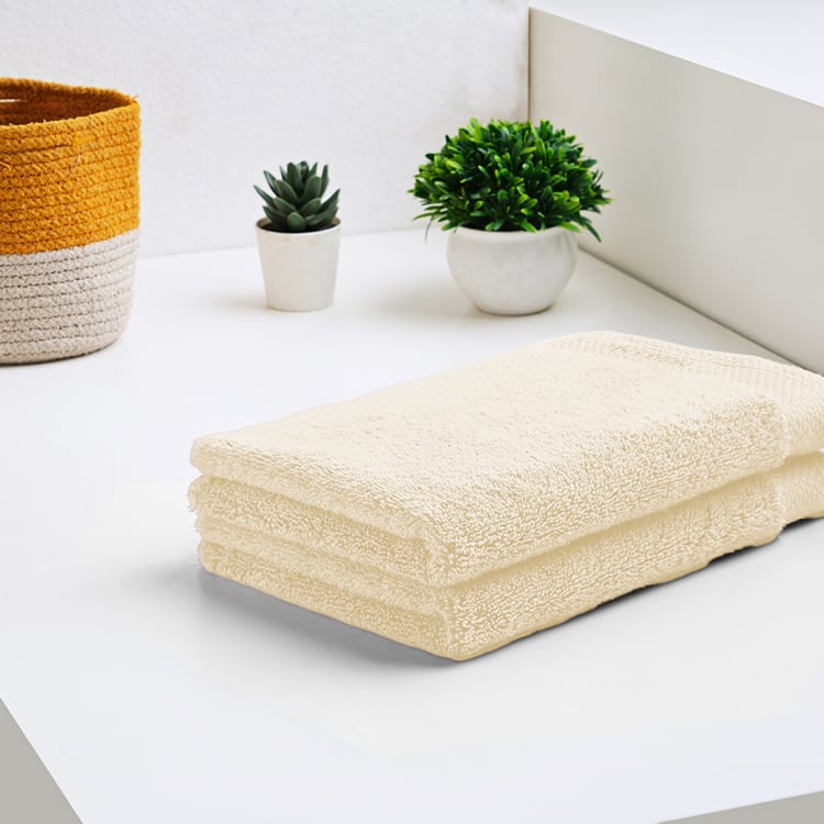 SPACES Luxury Set of 2 Egyptian Cotton Hand Towels - 60x40cm