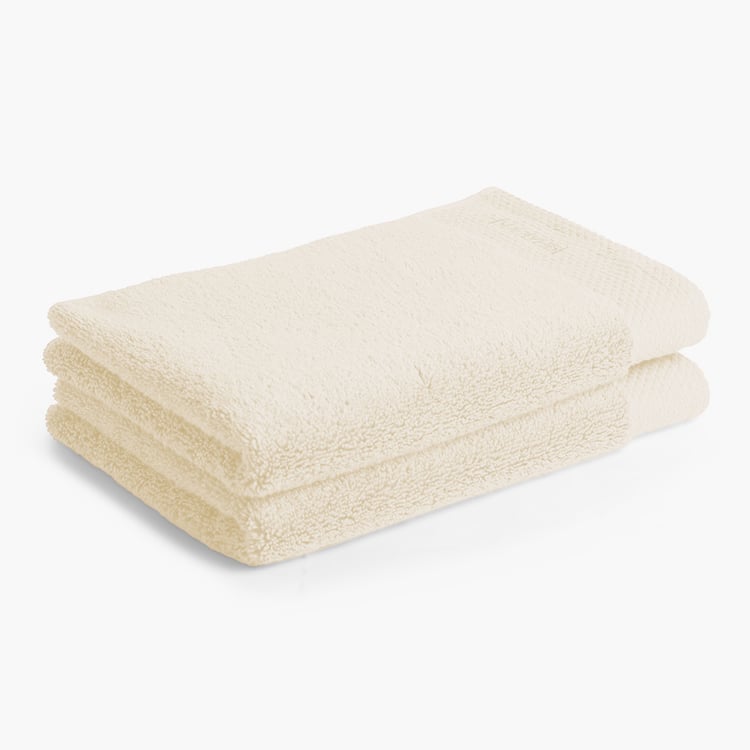 SPACES Luxury Set of 2 Egyptian Cotton Hand Towels - 60x40cm