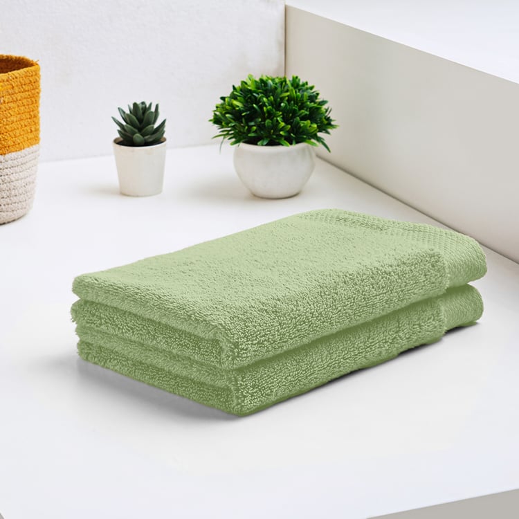 SPACES Luxury Set of 2 Egyptian Cotton Hand Towels - 60x40cm