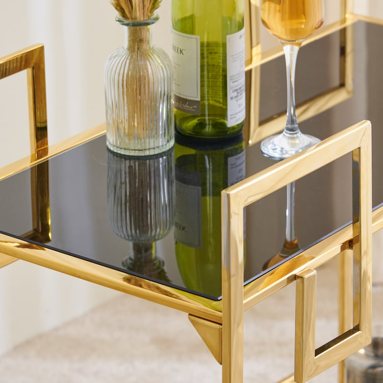 Massimo Metal Serving Trolley - Gold