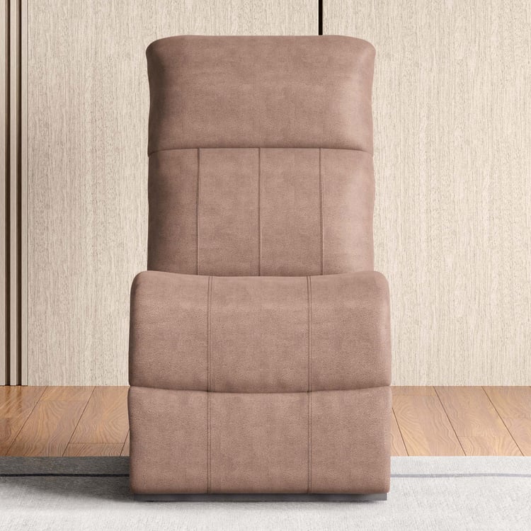 Denver Fabric 1-Seater Armless Recliner - Brown