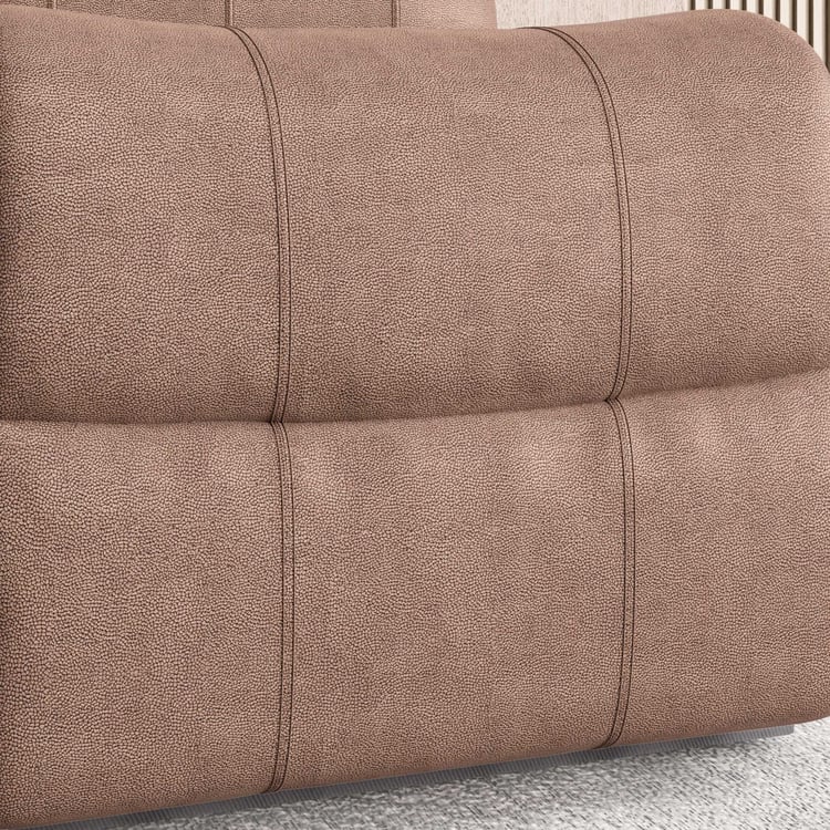 Denver Fabric 1-Seater Armless Recliner - Brown