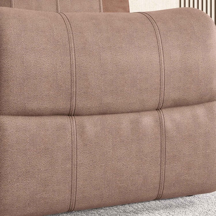 Denver Fabric 1-Seater Armless Recliner - Brown