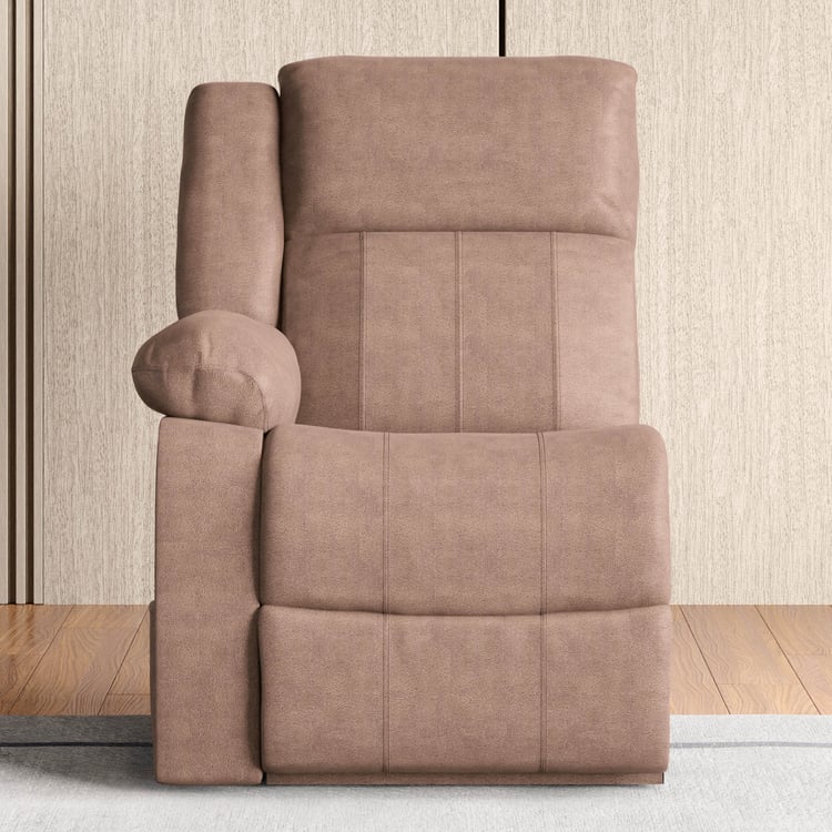 Denver Fabric 1-Seater Left Arm Recliner - Brown