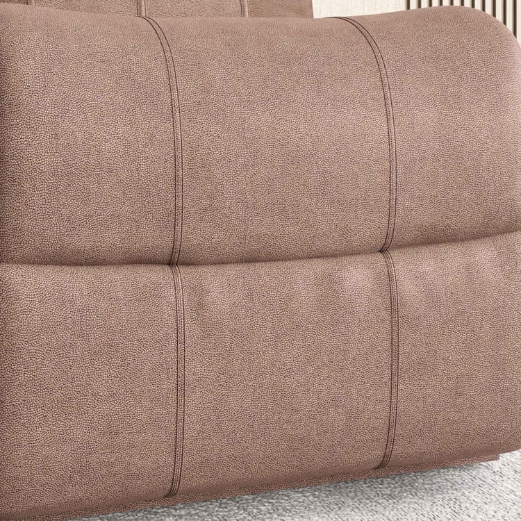 Denver Fabric 1-Seater Left Arm Recliner - Brown