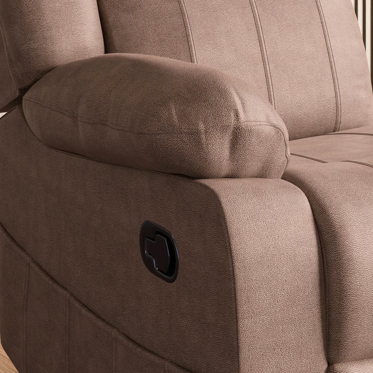 Denver Fabric 1-Seater Left Arm Recliner - Brown