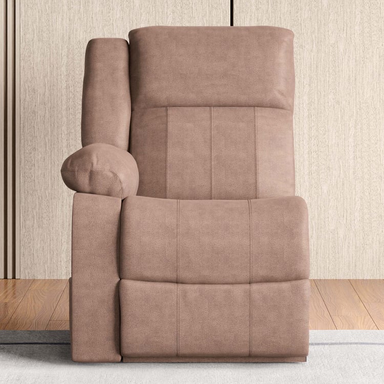 Denver Fabric 1-Seater Left Arm Electric Recliner - Brown