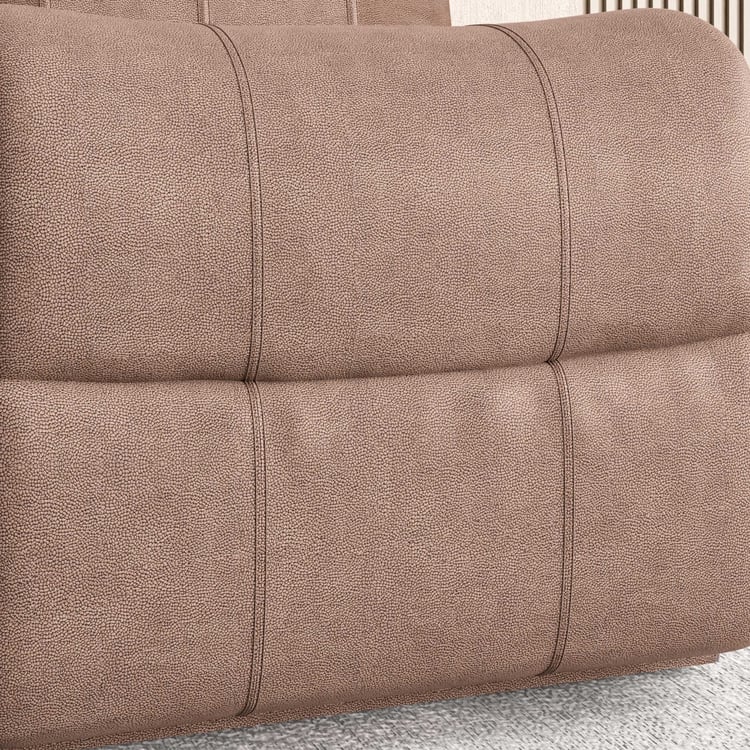 Denver Fabric 1-Seater Left Arm Electric Recliner - Brown