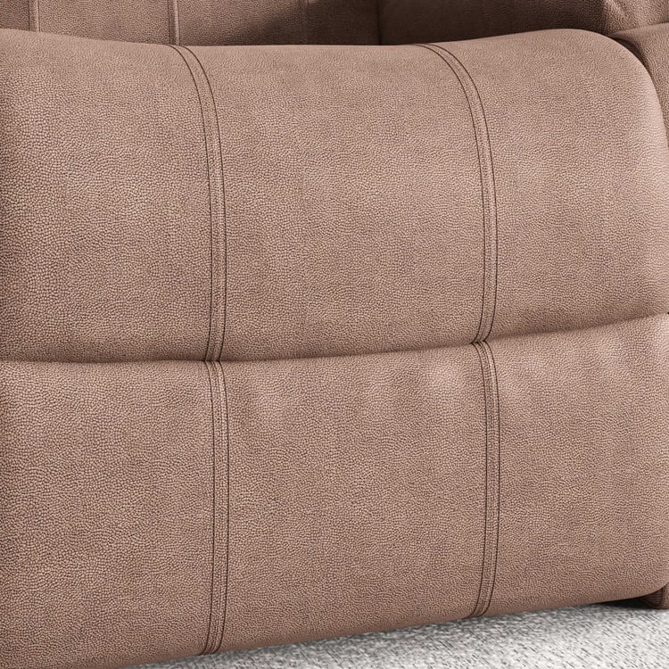 Denver Fabric 1-Seater Right Arm Recliner - Brown