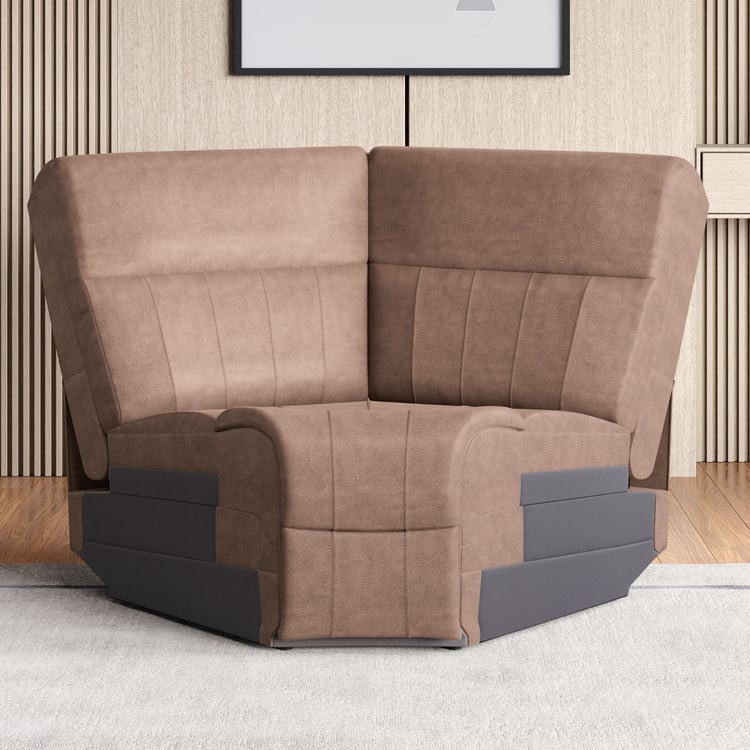 Denver Fabric 1-Seater Wedge Recliner - Brown