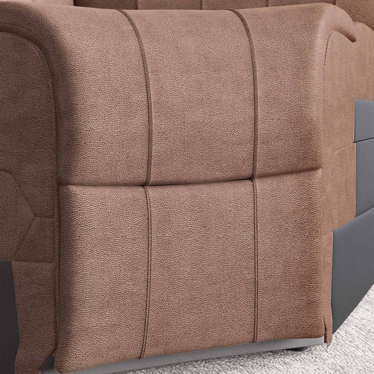 Denver Fabric 1-Seater Wedge Recliner - Brown