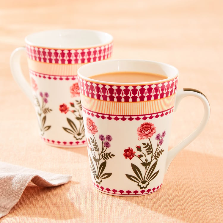 Corsica Bone China Printed Milk Mug - 340ml