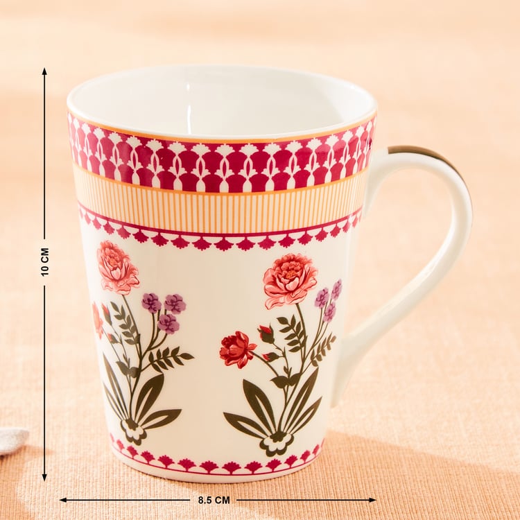 Corsica Bone China Printed Milk Mug - 340ml