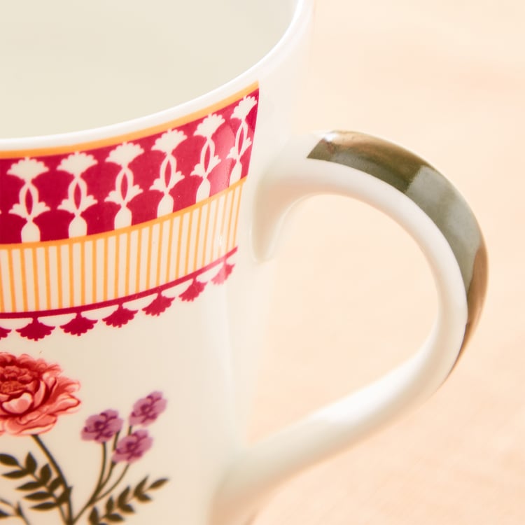 Corsica Bone China Printed Milk Mug - 340ml