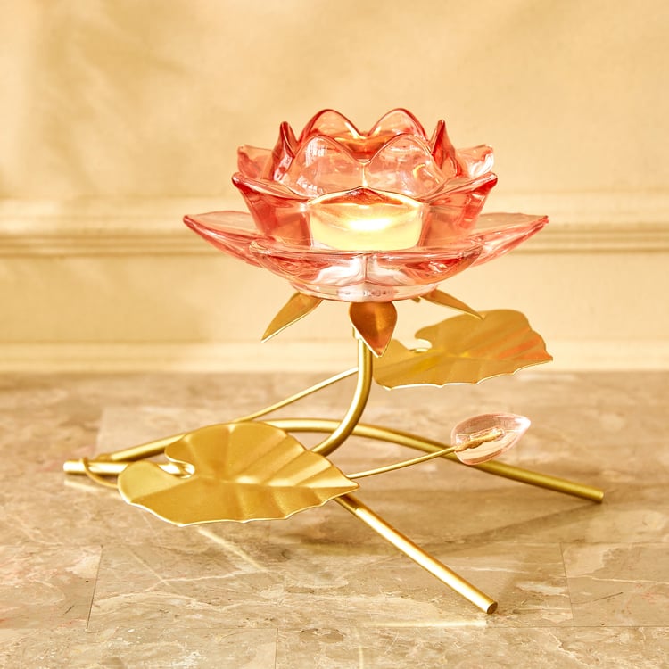 Wables Lotus Glass T-Light Holder