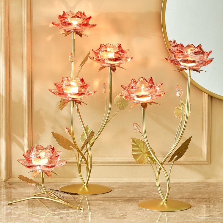 Wables Lotus Glass T-Light Holder