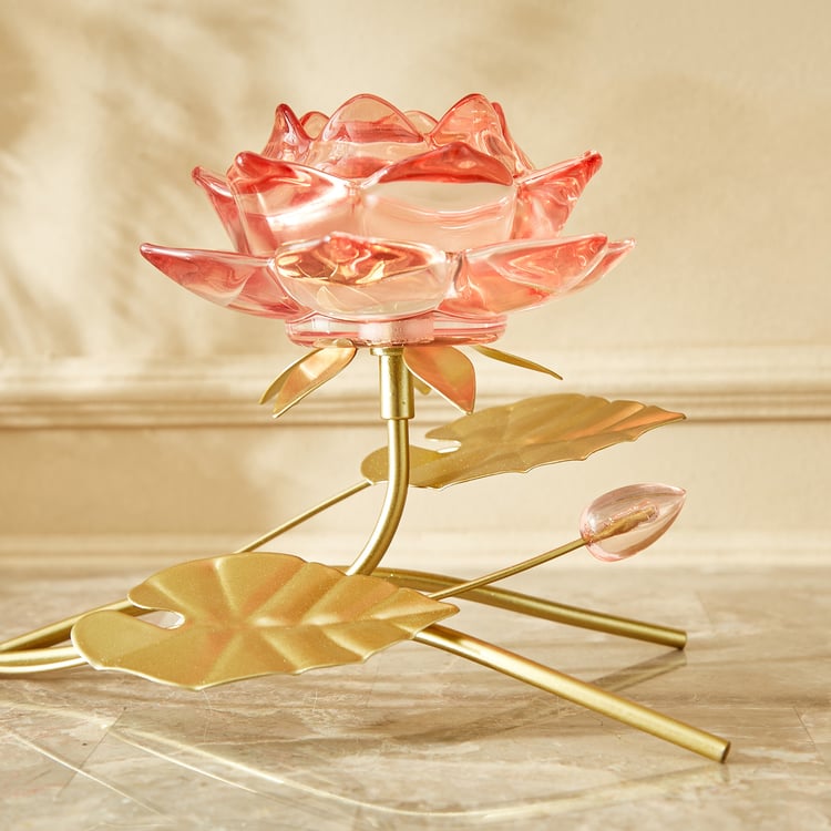 Wables Lotus Glass T-Light Holder