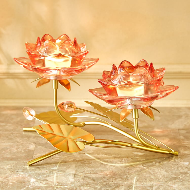 Wables Lotus Glass Multi T-Light Holders - Small