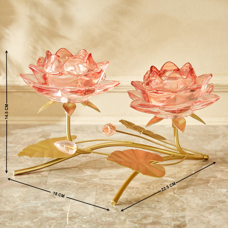 Wables Lotus Glass Multi T-Light Holders - Small