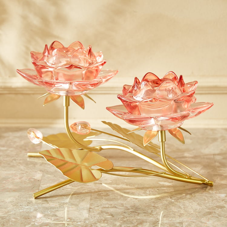 Wables Lotus Glass Multi T-Light Holders - Small