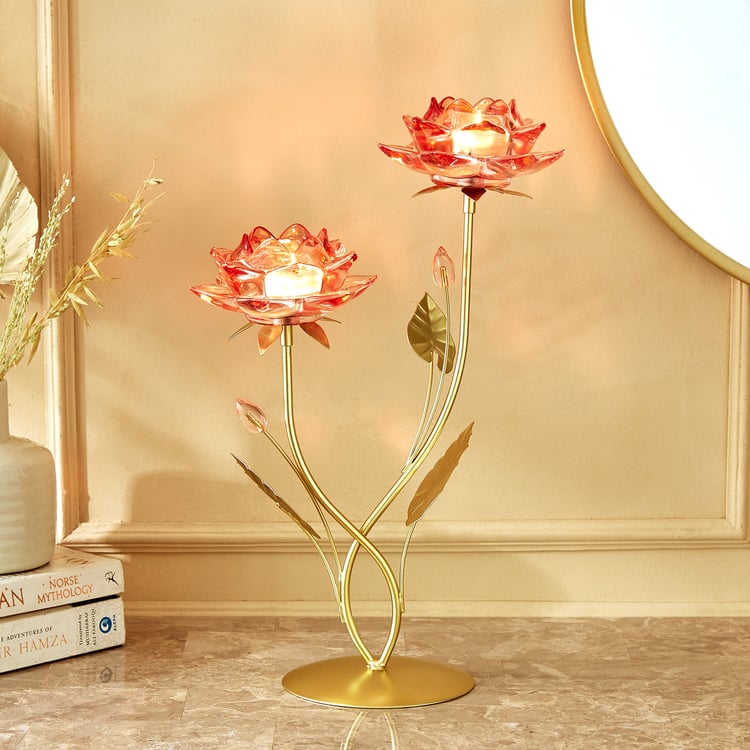 Wables Lotus Glass Multi T-Light Holder - Medium