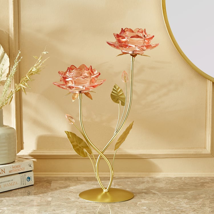 Wables Lotus Glass Multi T-Light Holder - Medium