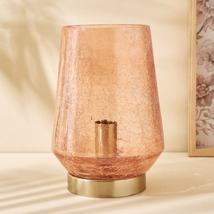 Brian Macia Glass Crackle Table Lamp