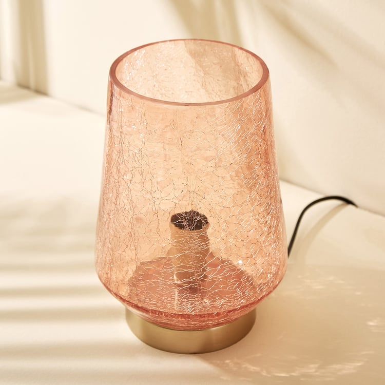 Brian Macia Glass Crackle Table Lamp