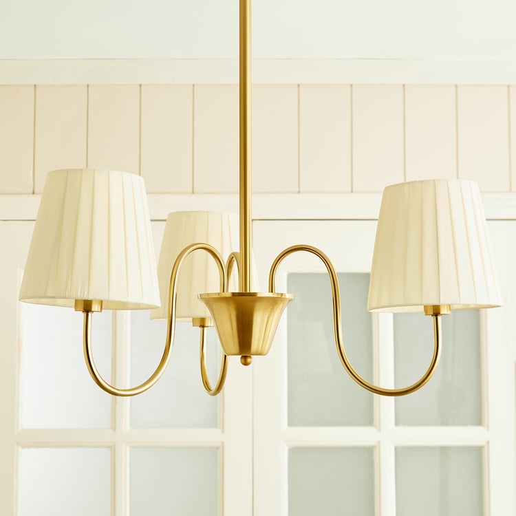 Melody Shellacs Metal 3-Arm Chandelier