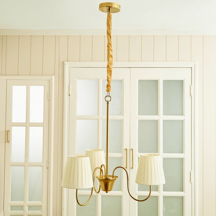 Melody Shellacs Metal 3-Arm Chandelier