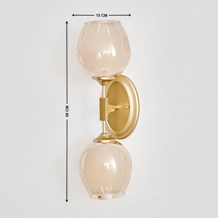 Melody Shellacs Glass Wall Lamp