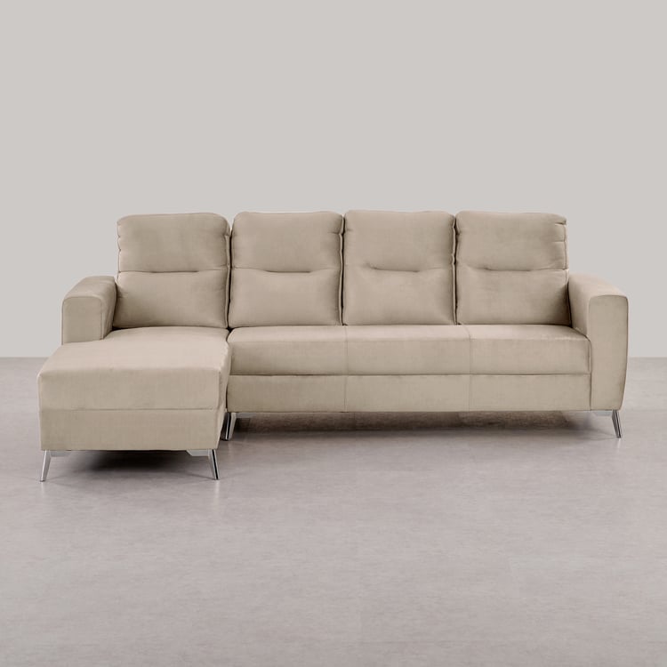 Helios Vive Fabric 3-Seater Left Corner Sofa with Chaise - Beige