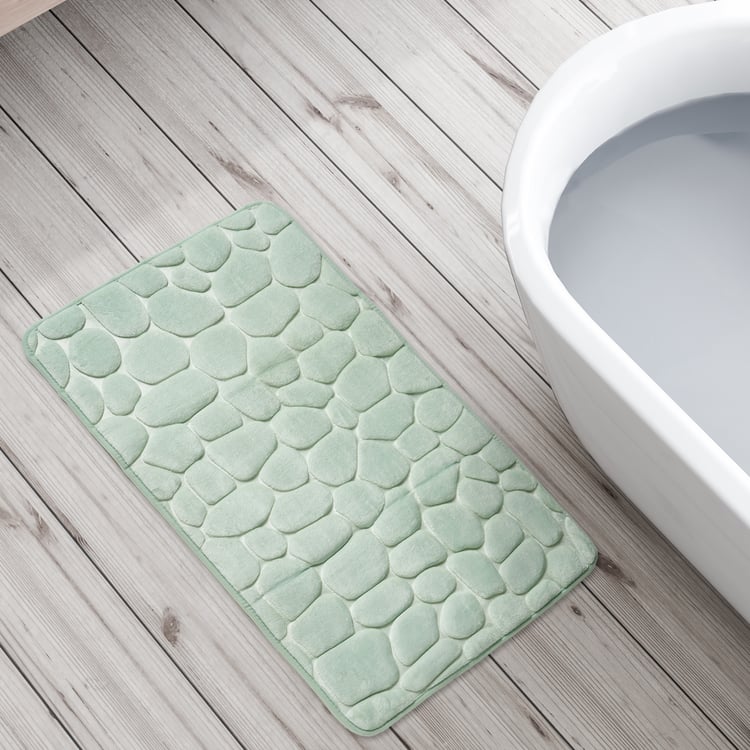 Buttercup Zenith Embossed Memory Foam Bath Mat - 80x50cm