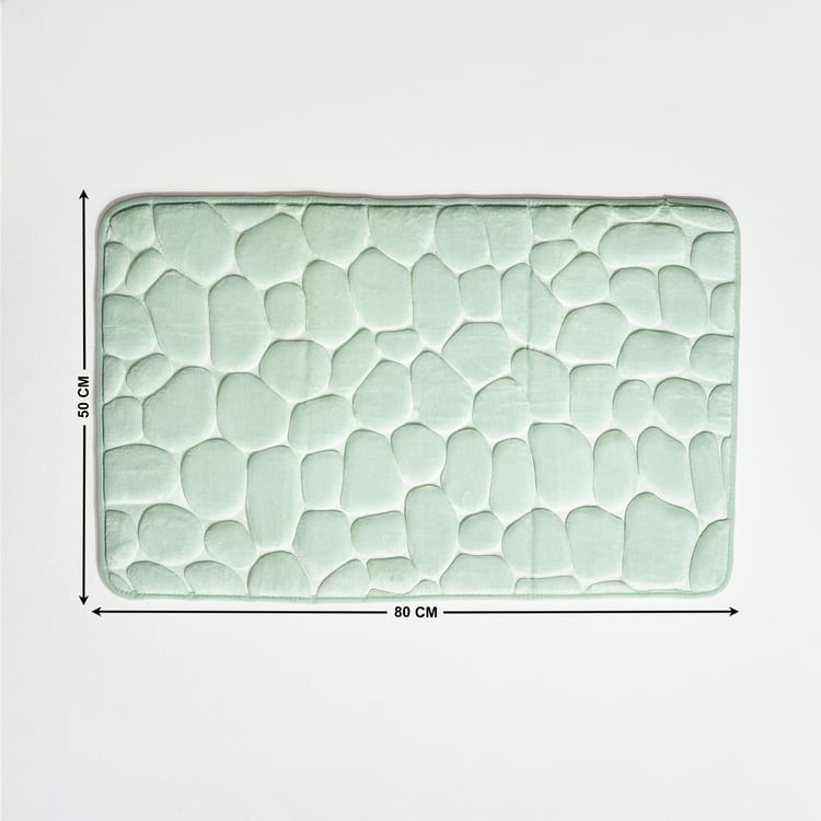 Buttercup Zenith Embossed Memory Foam Bath Mat - 80x50cm