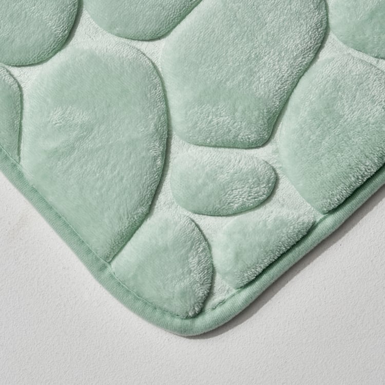 Buttercup Zenith Embossed Memory Foam Bath Mat - 80x50cm