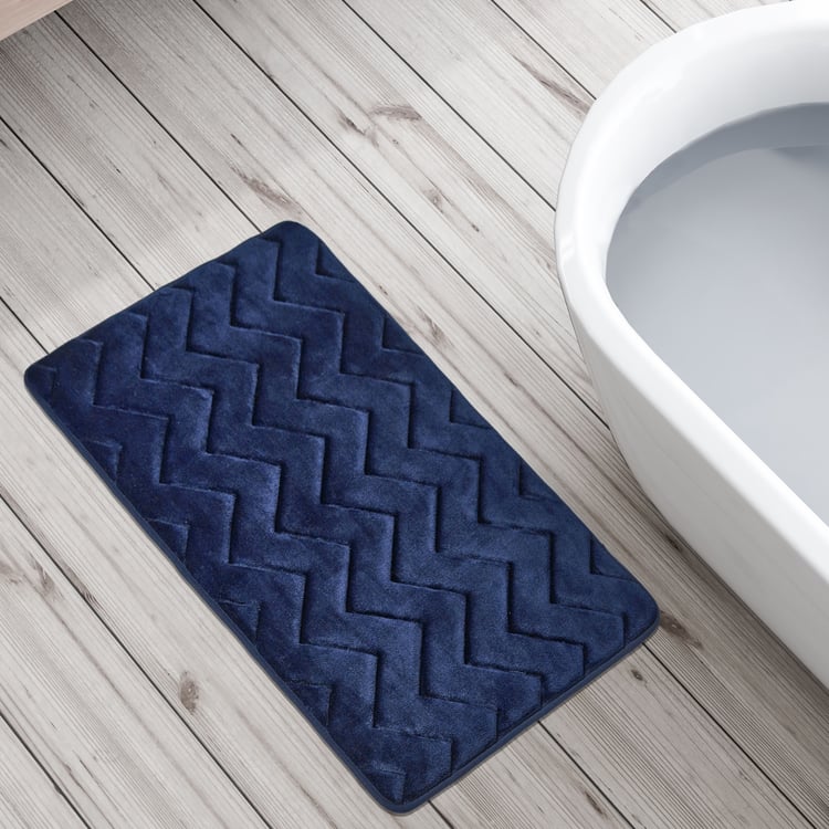 Buttercup Zenith Memory Foam Embossed Bath Mat - 80x50cm