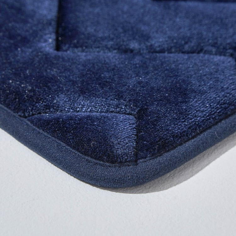 Buttercup Zenith Memory Foam Embossed Bath Mat - 80x50cm