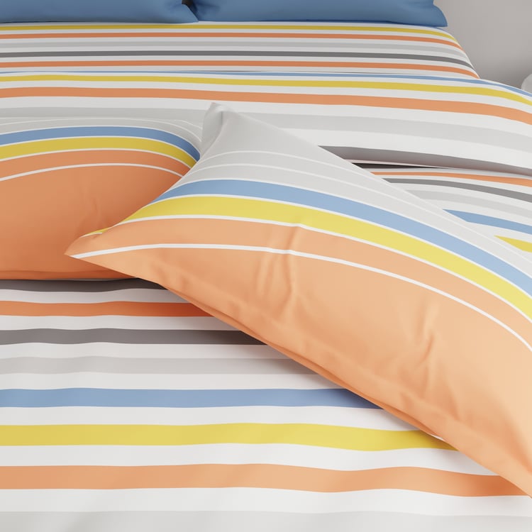 UNITED COLORS OF BENETTON Rainbow Cotton 210TC Printed 3Pcs Super King Bedsheet Set