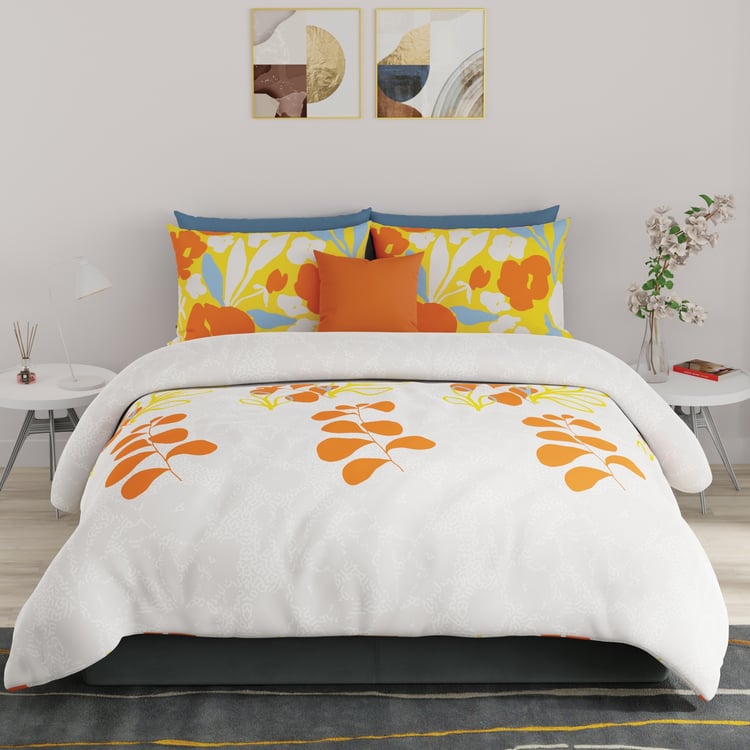 UNITED COLORS OF BENETTON Rainbow Cotton 210TC Printed 3Pcs Super King Bedsheet Set