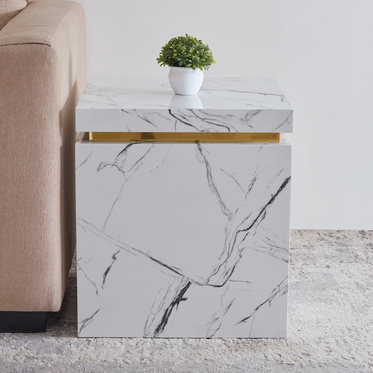 Massimo End Table - White