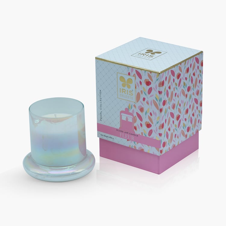 IRIS Celeste Pearl Fleur Scented Bell Jar Candle